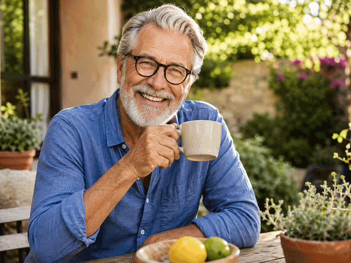 Senior man smiling outdoors after cataract surgery, representing clearer vision and recovery after cataract surgery with West Texas Eye Associates.