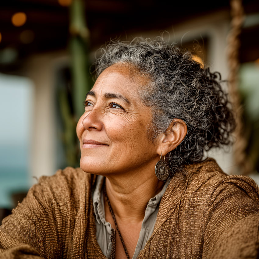 Senior Hipanic woman after retinal detachment surgery from West Texas Eye Associates