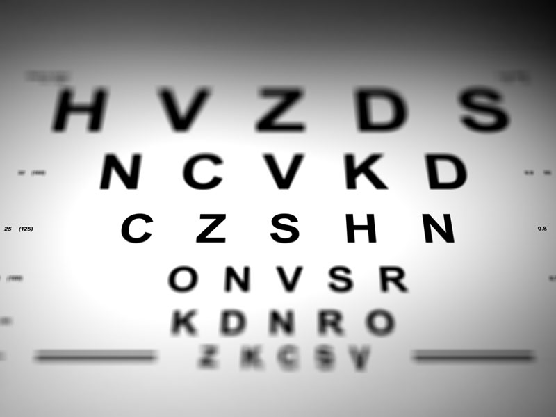 Imagery of vision screening test.